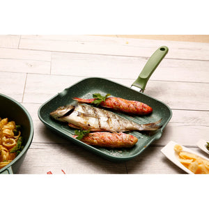 Bistecchiera Dr. Green, Verde, Alluminio Pressofuso, 26x26x4,5 cm, Risoli'