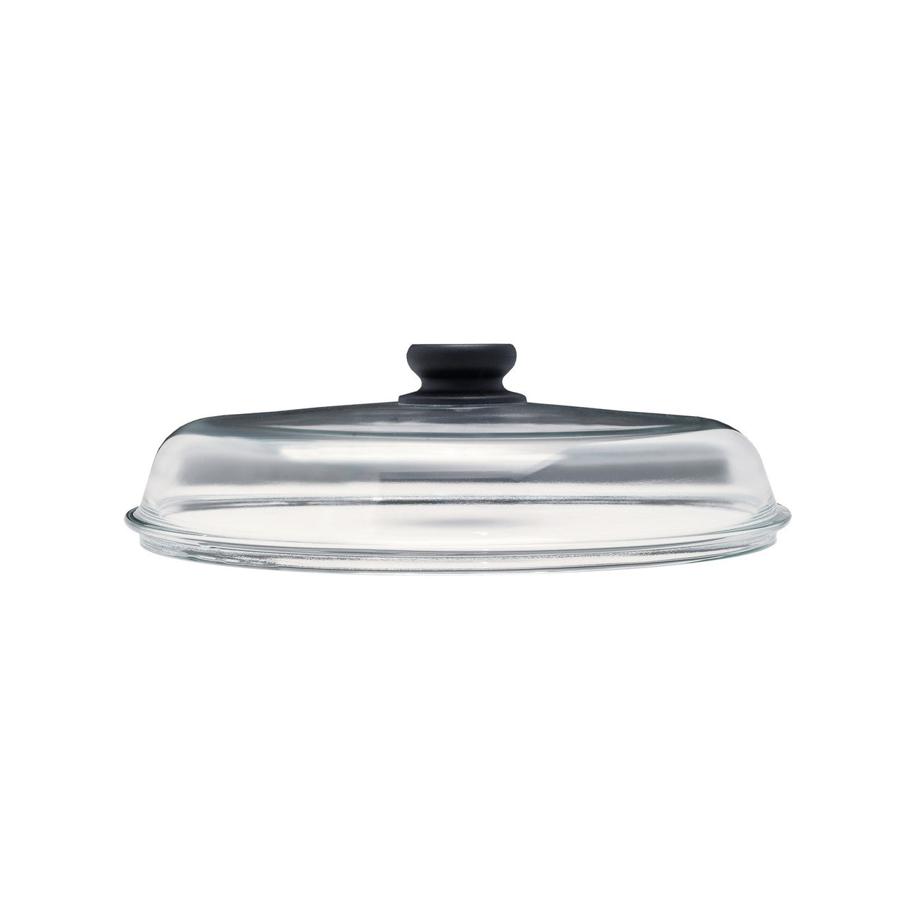 Coperchio Les Accessoires, Nero, Vetro Borosilicato, 24x24x3 cm, Risoli'