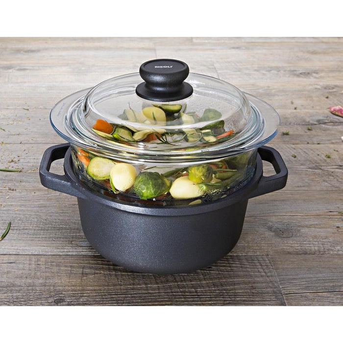 Vaporiera Les Accessoires, Trasparente, Vetro Borosilicato, 20x20x15 cm, Risoli'