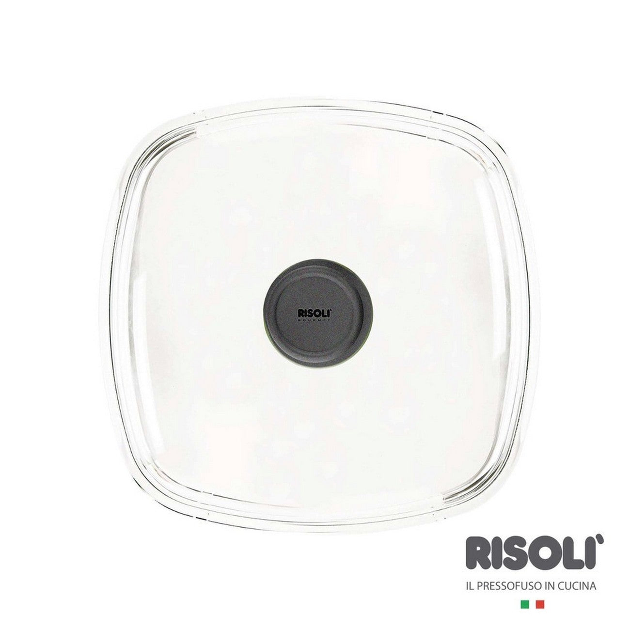 Coperchio Les Accessoires, Nero, Vetro Borosilicato, 26x26x3 cm, Risoli'