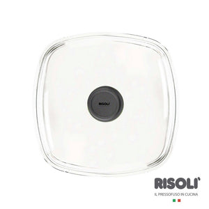 Coperchio Les Accessoires, Nero, Vetro Borosilicato, 26x26x3 cm, Risoli'