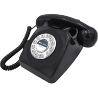 Telefono Fisso Max, Nero, Plastica, 22x22x15 cm, Majestic