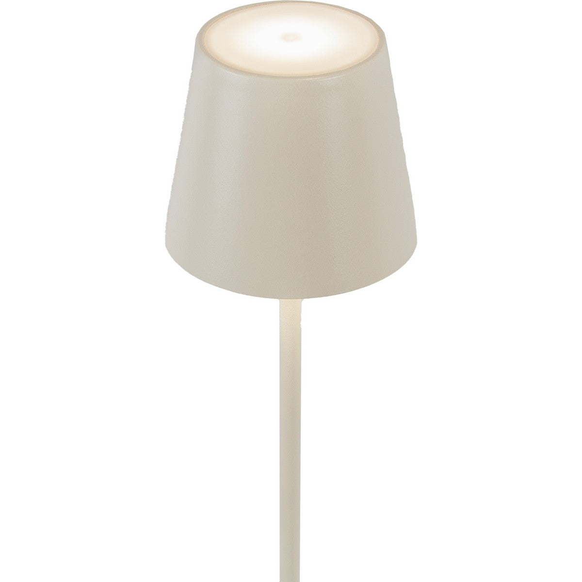 Lampada da Tavolo Ricaricabile Agata, Avorio, Metallo, 12x12x37 cm, Majestic