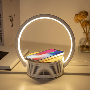 Lampada da Tavolo Smart Lilli, Bianco, Plastica, 25,4x6,4x22 cm, Majestic