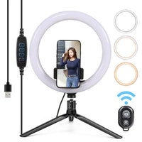 Ring Light Myselfie, Nero, Plastica, 26x26x26 cm, Majestic