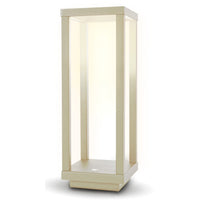 Lampada da Tavolo Ricaricabile Lea, Avorio, Plastica, 10x10x28,5 cm, Majestic