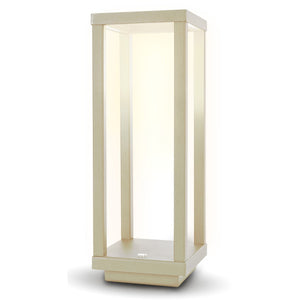 Lampada da Tavolo Ricaricabile Lea, Avorio, Plastica, 10x10x28,5 cm, Majestic