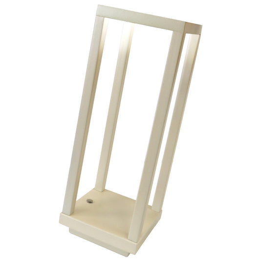 Lampada da Tavolo Ricaricabile Lea, Avorio, Plastica, 10x10x28,5 cm, Majestic