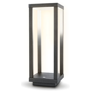 Lampada da Tavolo Ricaricabile Lea, Grigio, Plastica, 10x10x28,5 cm, Majestic