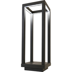 Lampada da Tavolo Ricaricabile Lea, Grigio, Plastica, 10x10x28,5 cm, Majestic