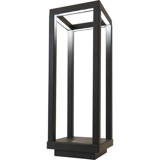 Lampada da Tavolo Ricaricabile Lea, Grigio, Plastica, 10x10x28,5 cm, Majestic