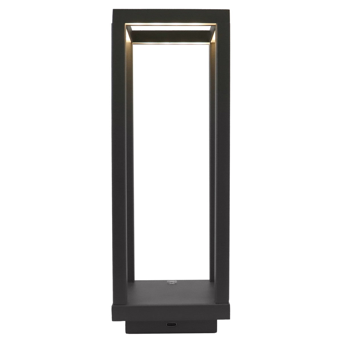 Lampada da Tavolo Ricaricabile Lea, Grigio, Plastica, 10x10x28,5 cm, Majestic