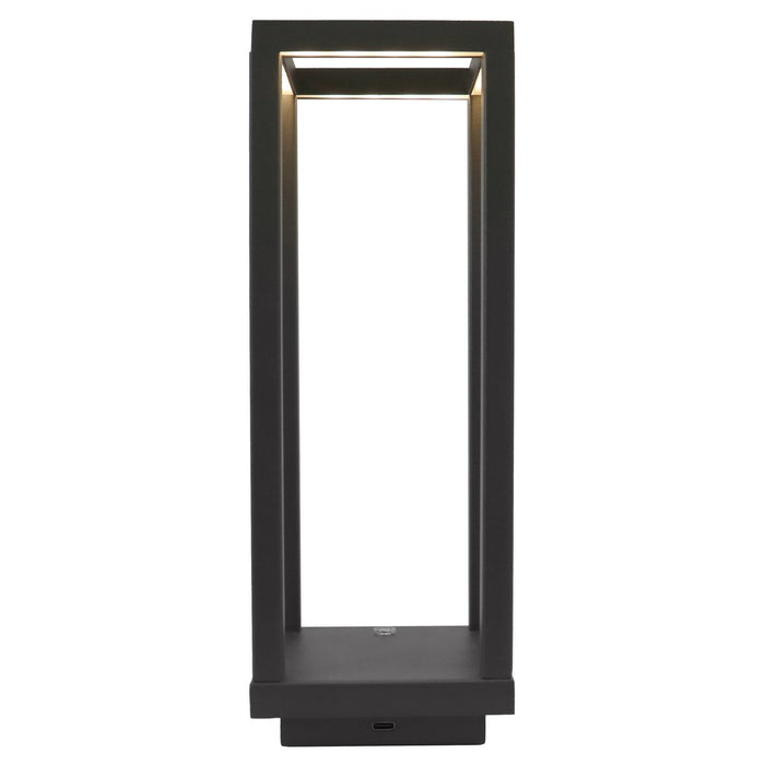 Lampada da Tavolo Ricaricabile Lea, Grigio, Plastica, 10x10x28,5 cm, Majestic