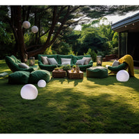 Lampada da Esterno Ricaricabile Lucilla, Bianco, Plastica, 60x60x60 cm, Majestic