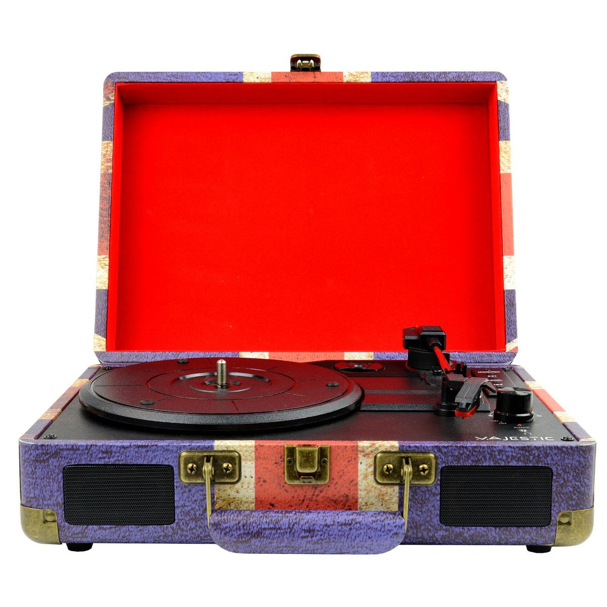 Giradischi Retro', Blu, Plastica, 35x12x28 cm, Majestic