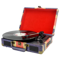 Giradischi Retro', Blu, Plastica, 35x12x28 cm, Majestic