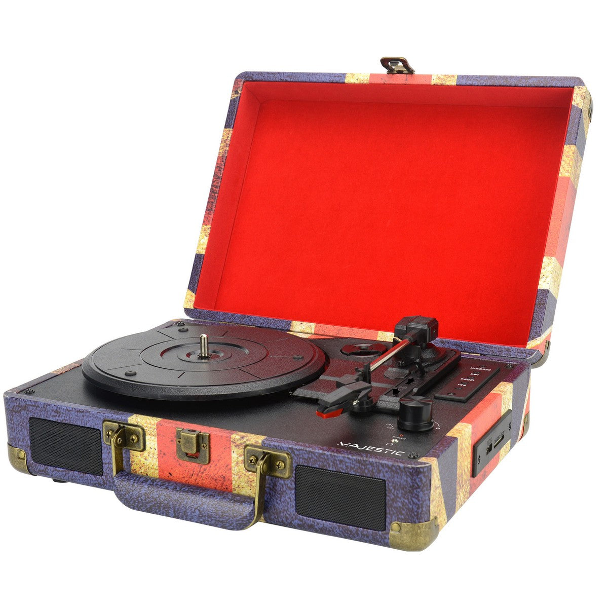 Giradischi Retro', Blu, Plastica, 35x12x28 cm, Majestic