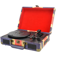 Giradischi Retro', Blu, Plastica, 35x12x28 cm, Majestic