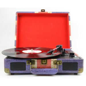 Giradischi Retro', Blu, Plastica, 35x12x28 cm, Majestic