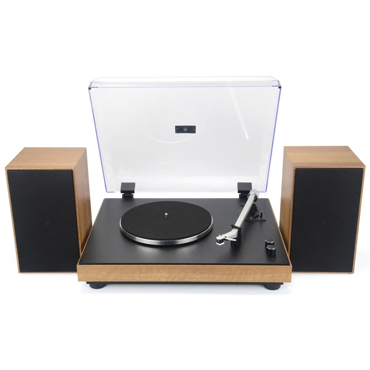 Giradischi Vintage, Marrone, Plastica, 42,2x33,6x12,5 cm, Majestic