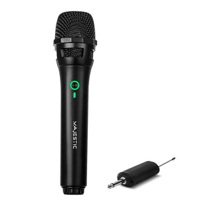 Microfono Wireless Show, Nero, Plastica, 5,1x5,1x20,5 cm, Majestic