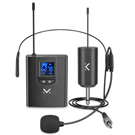 Microfono Wireless Archetto, Nero, Plastica, 3,1x2x9,3 cm, Majestic