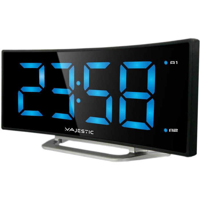 Sveglia Smart Morning, Nero, Plastica, 4x8,7x17,1 cm, Majestic