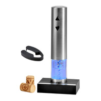 Cavatappi Elettrico Party, Argento, Plastica, 4x4x15 cm, Majestic