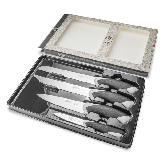 Set di Coltelli da Cucina Sakura, Nero, Acciaio, 43x3x24 cm, Sanelli