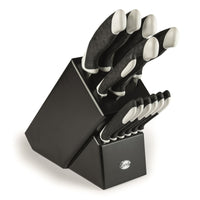 Ceppo di Coltelli da Cucina Sakura 15, Nero, Acciaio, 34x31x13 cm, Sanelli