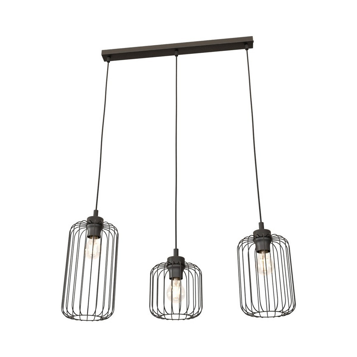 Lampada a Sospensione Vander, Nero, Metallo, 60x16x140 cm, Epikasa