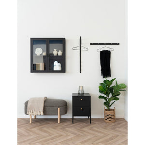 Panca con Portaoggetti Branca, Marrone, Poliestere, 41x98x48 cm, Seven Design