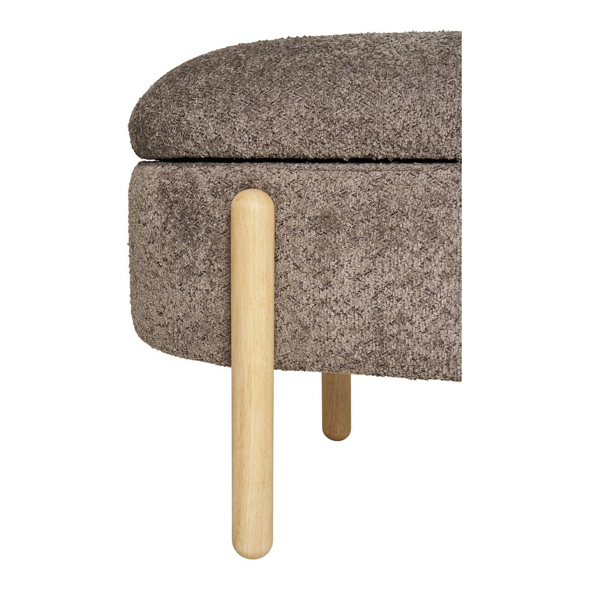 Panca con Portaoggetti Branca, Marrone, Poliestere, 41x98x48 cm, Seven Design