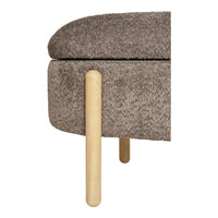 Panca con Portaoggetti Branca, Marrone, Poliestere, 41x98x48 cm, Seven Design