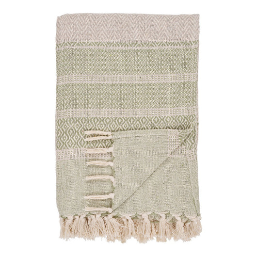 Plaid Manisa, Beige, Cotone, 130x180x0,5 cm, Seven Design