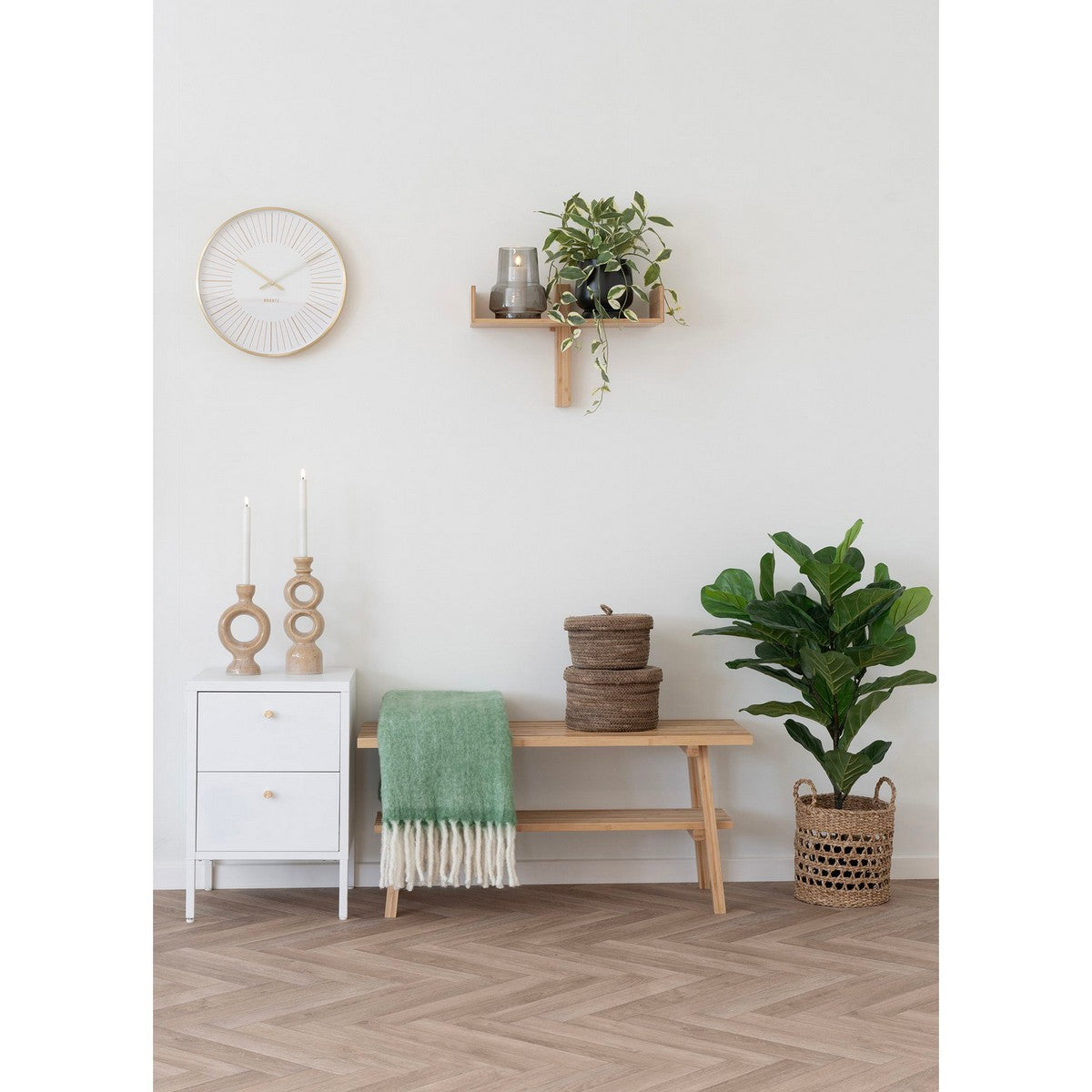 Plaid Carmel, Verde, Lana, 130x170x0,5 cm, Seven Design