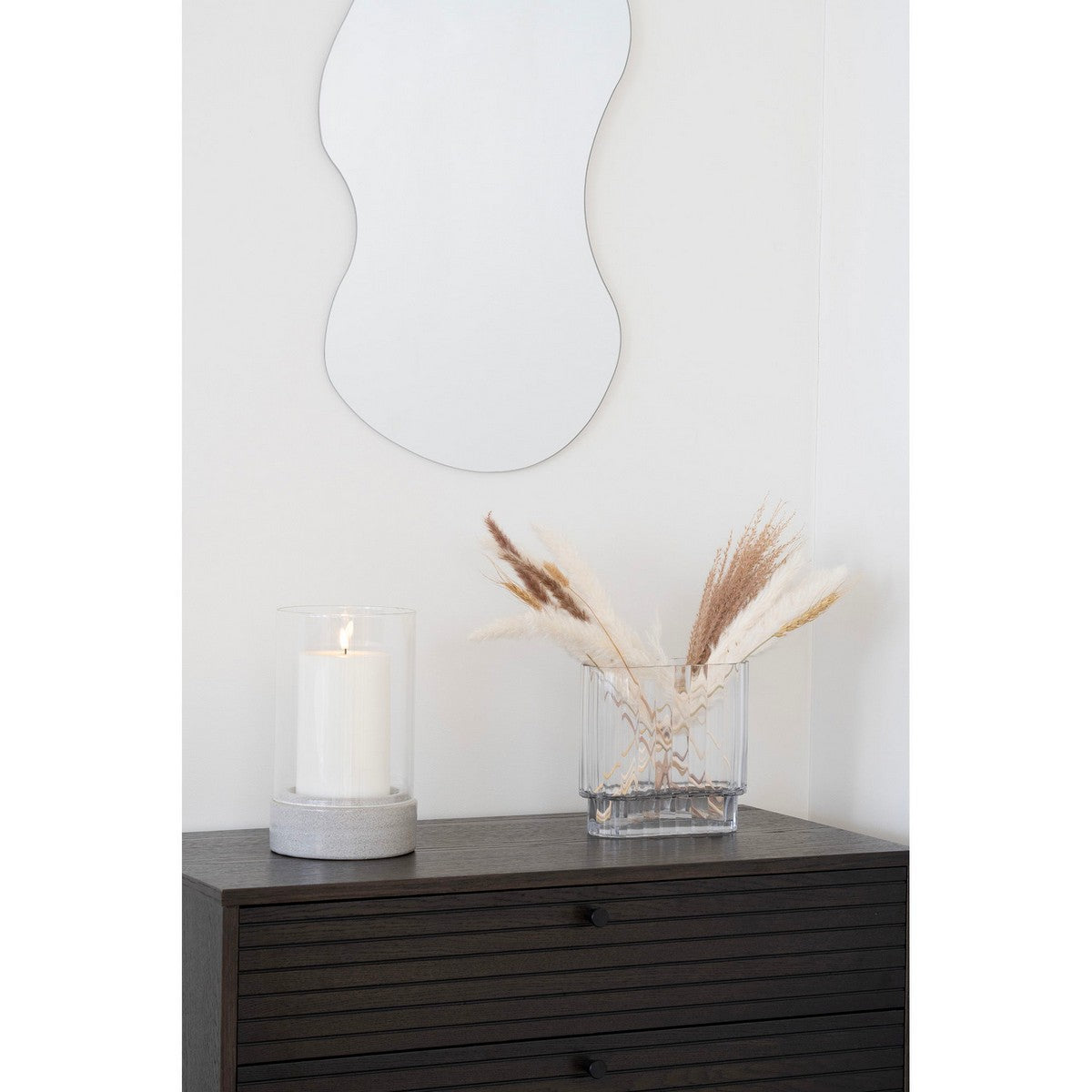 Vaso Decorativo Johan, Trasparente, Vetro, 9x20x19,5 cm, Seven Design