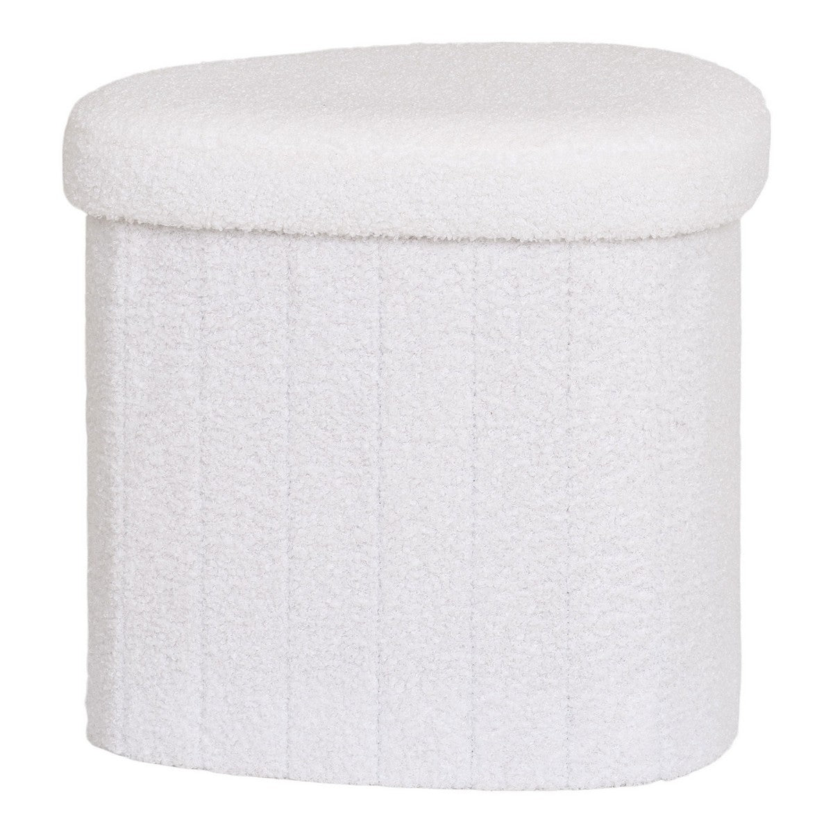 Pouf Medford, Bianco, Poliestere, 42,5x36,5x37,5 cm, Seven Design