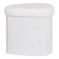 Pouf Medford, Bianco, Poliestere, 42,5x36,5x37,5 cm, Seven Design