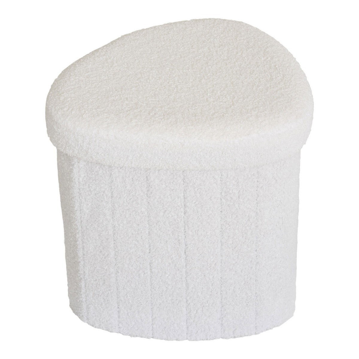 Pouf Medford, Bianco, Poliestere, 42,5x36,5x37,5 cm, Seven Design
