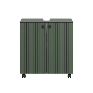 Mobile Bagno Sottolavabo Pure, Verde, Truciolare Melaminico, 60x42x64 cm, Seven Design