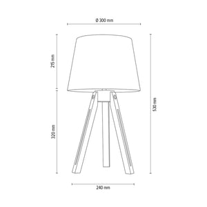 Lampada da Tavolo Outhe, Marrone, Legno, 30x30x55 cm, EPIKASA
