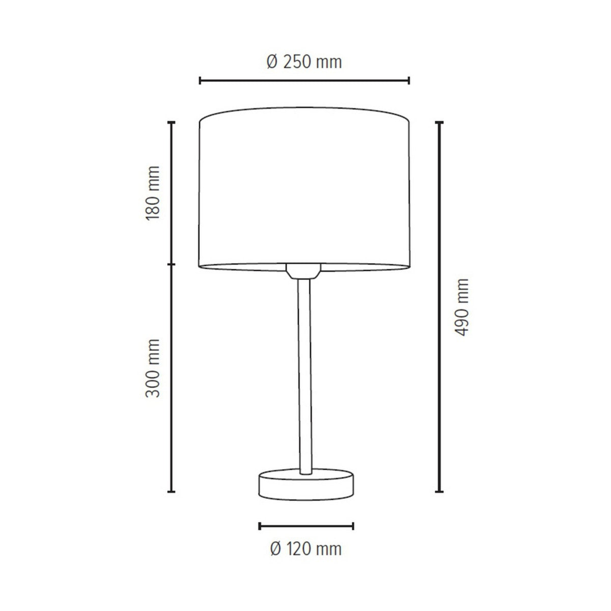 Lampada da Tavolo Cinca, Beige, Metallo, 25x25x49 cm, EPIKASA