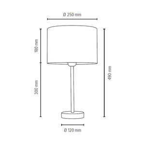 Lampada da Tavolo Cinca, Beige, Metallo, 50x50x49 cm, EPIKASA