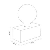Lampada da Tavolo Almanzora, Marrone, Legno, 8x18x8 cm, EPIKASA
