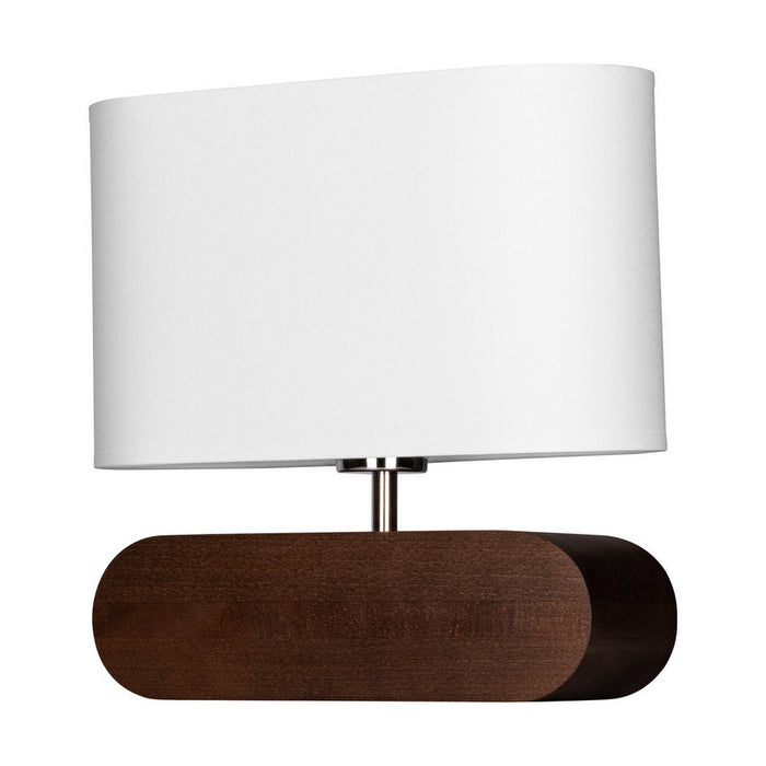 Lampada da Tavolo Cares, Marrone, Legno, 12x30x31 cm, EPIKASA