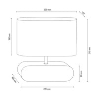 Lampada da Tavolo Cares, Marrone, Legno, 12x30x31 cm, EPIKASA