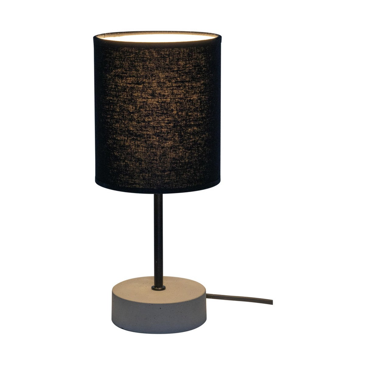Lampada da Tavolo Genil, Nero, Cemento, 13x13x31,5 cm, EPIKASA