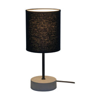 Lampada da Tavolo Genil, Nero, Cemento, 13x13x31,5 cm, EPIKASA