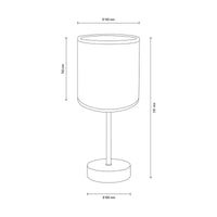 Lampada da Tavolo Genil, Nero, Cemento, 13x13x31,5 cm, EPIKASA